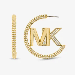 迈克高仕/Michael Kors 14K 镀金纯银密钉徽标圈形耳环 MKJ7786-0710