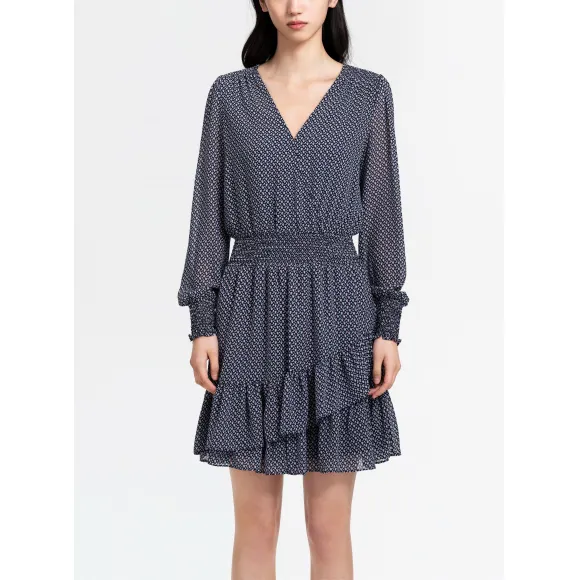迈克高仕/Michael Kors 女士 V 领长袖迷你裙 MS18XEY20K486