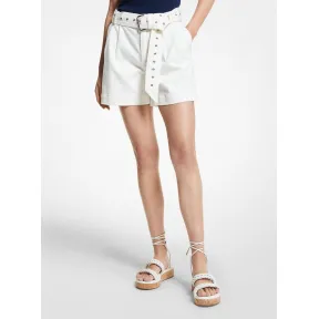 迈克高仕/Michael Kors 弹力牛仔腰带短裤 MS19008BUG-0100