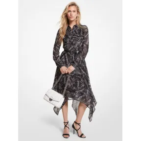 迈克高仕/Michael Kors 棕榈乔其纱手帕衬衫裙 MS280YH4VA-0103