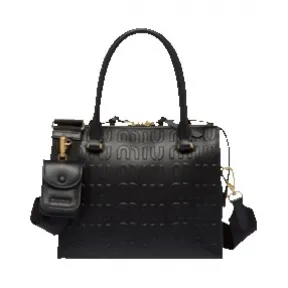 缪缪/Miu Miu 压纹logo皮包 5BB111-2F5O-F0002-V-NOO