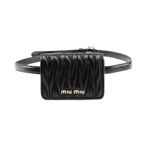 缪缪/Miu Miu  黑色 羊皮 腰包 5CC391-N88-F0002