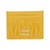 缪缪/Miu Miu 日光黄 Matelassé 软羊革卡夹 5MC076-2FPP-F0377