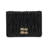缪缪/Miu Miu 黑色 Matelassé 软羊革卡夹 5MC103-2FPP-F0002