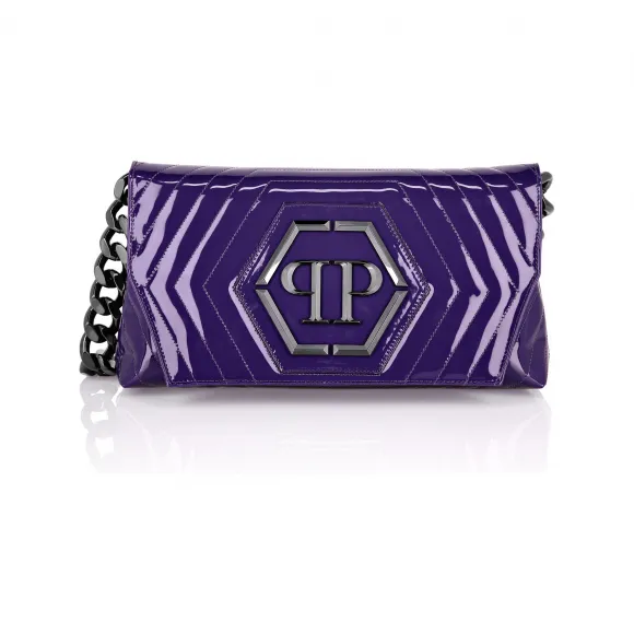 菲利普·普莱因/Philipp Plein 漆皮小号单肩包宝石 119424-73-4-0