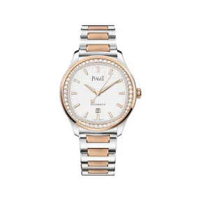 伯爵/Piaget polo系列 自动上链精钢玫瑰金钻石腕表  G0A48026