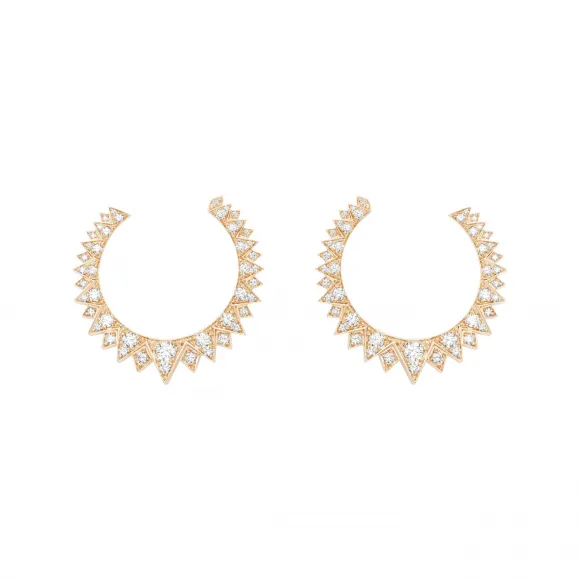 伯爵/Piaget 玫瑰金钻石耳环G38L1D00