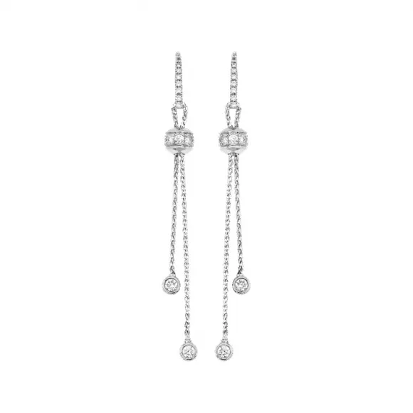伯爵/Piaget 白金镶钻耳环 - 高级珠宝G38PZ400