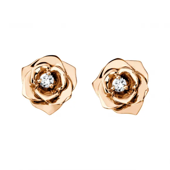 伯爵/Piaget 玫瑰金钻石耳环-珠宝 G38U0043