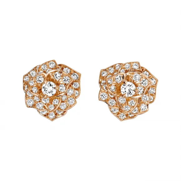伯爵/Piaget 玫瑰金钻石耳环-珠宝 G38U0050