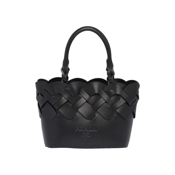 普拉达/Prada 编织图案皮革托特包 1BG318-2DI4-F0002