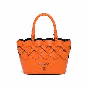 普拉达/Prada 编织图案皮革托特包 1BG318-2DI4-F0ZZ2