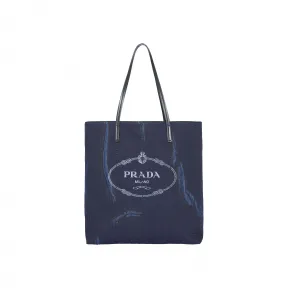 普拉达/Prada 印花丹宁托特包 1BG348-2DLE-F0AI7-V-OPO