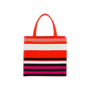 普拉达/Prada 小号条纹钻头托特包 1BG382-2DZA-F02RW-V-NRO