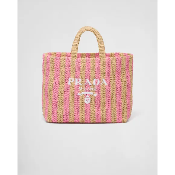 普拉达/Prada 酒椰纤维大号托特包 1BG392-2A2T-F0NJX