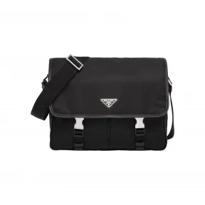 普拉达/Prada Saffiano 皮革饰边尼龙手袋 2VD768-064-F0002