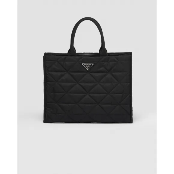 普拉达/Prada 间面线装饰Re-Nylon 再生尼龙购物包 2VG096-2DGW-F0002