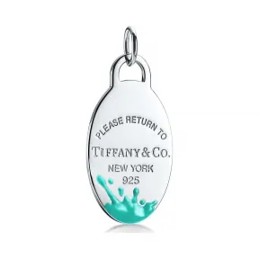 Return to Tiffany™ 系列彩色水花纯银吊饰，大号  GRP10377
