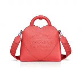 蒂芙尼/Tiffany Tiffany™ 系列木槿红色皮革小号托特包