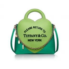 蒂芙尼/Tiffany Return to Tiffany™ 绿色拼色皮革小号吊饰托特包 72870468