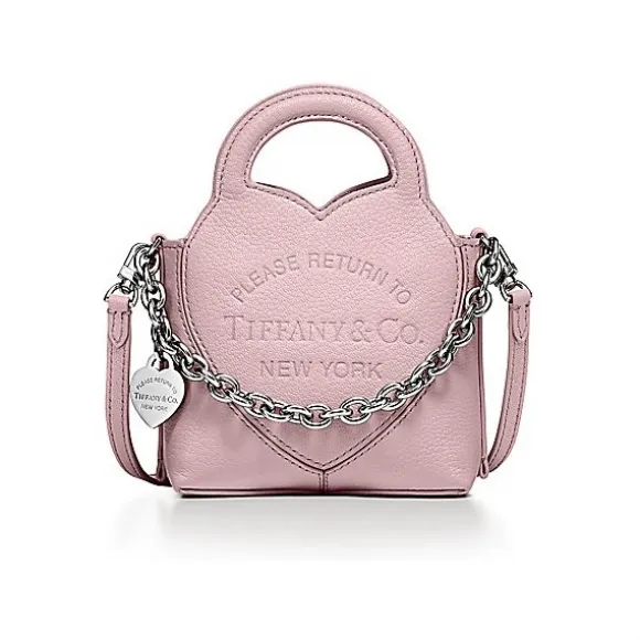 蒂芙尼/Tiffany 返回 Tiffany® 水晶粉色皮革微型托特包 73244021
