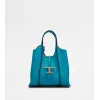 托德斯/Tod's 女人 浅蓝色 T Timeless 迷你皮革购物手袋 XBWTSBA9100Q8ET223