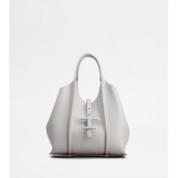 托德斯/Tod's 女人 灰色 T Timeless迷你皮革购物手袋 XBWTSBA9100XPVB220