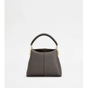 托德斯/Tod's Woman GREY Tod's T Case Tote Messenger Bag in Leather Micro XBWTSTO0000XPRPZB400