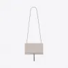 伊夫圣罗兰/Yves Saint laurent Kate 中号霜白色纹理真皮流苏穗链条包  354119BOW0N1950