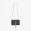 伊夫圣罗兰/Yves Saint laurent 女士 KATE中号鳄鱼纹压印亮面皮革链条流苏包 354119DND0J3144