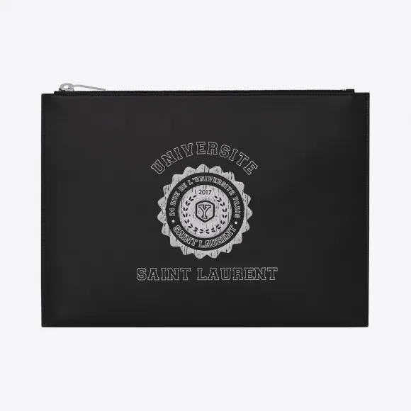 伊夫圣罗兰/Yves Saint laurent 黑色SAINT LAURENT UNIVERSITÉ印花平板电脑包 39729