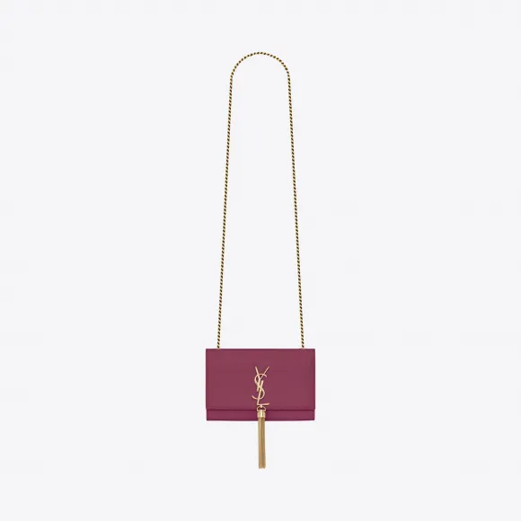 伊夫圣罗兰/Yves Saint laurent Kate 小号真皮流苏穗颗粒纹理压花真皮包 474366BOW0J5548