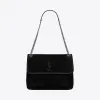 伊夫圣罗兰/Yves Saint laurent 女士 NIKI中号麂皮和光滑皮革书包 4988941U8241000