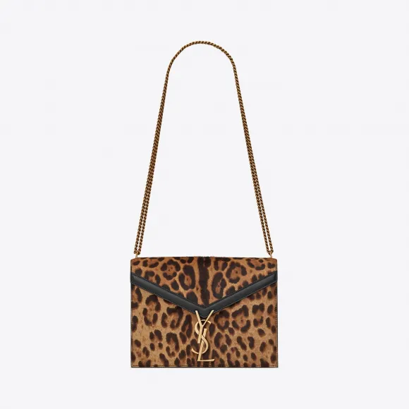 伊夫圣罗兰/Yves Saint laurent Cassandra 带字母标志拉头豹纹印花马驹纹真皮包 53275001D3W