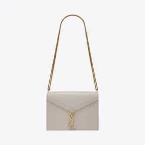 伊夫圣罗兰/Yves Saint laurent 女士 CASSANDRA monogram鳄鱼纹压印亮面皮革搭扣包 532750DND3J9266