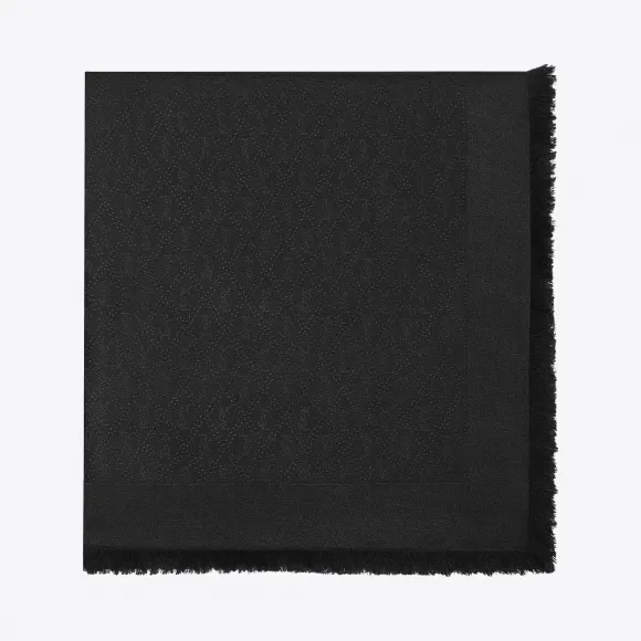 伊夫圣罗兰/Yves Saint laurent 羊毛提花织物和丝绸的会标广场 5836123Y6001060