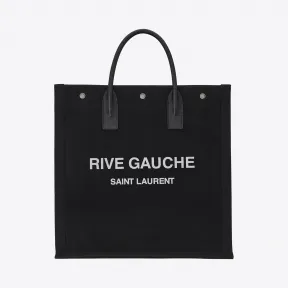 伊夫圣罗兰/Yves Saint laurent RIVE GAUCHE n/s shopping bag  in linen and leather 63168296N9E1070