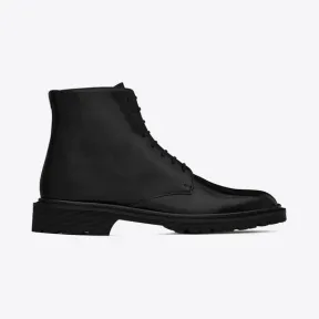 伊夫圣罗兰/Yves Saint laurent Army亮面皮革系带靴 6324121Y0001000