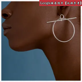 爱马仕/Hermes 灰色 Loop耳环，中号 H114504B_00