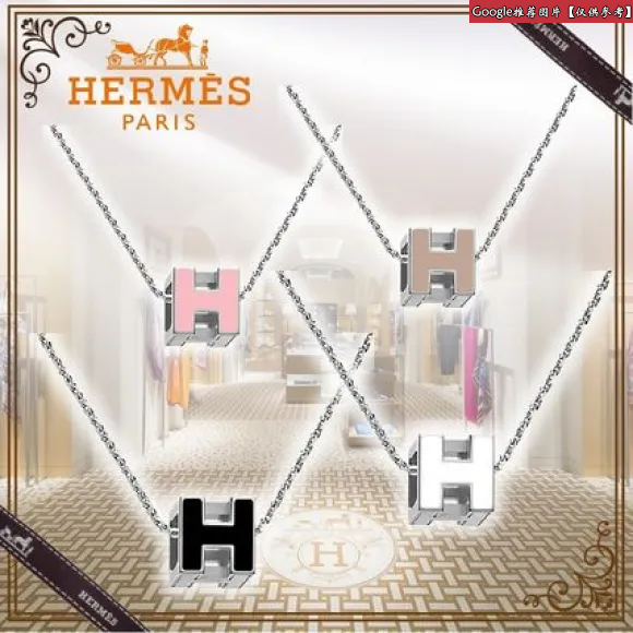 爱马仕/Hermes 黑色 Cage d'H项链 H143991FP03