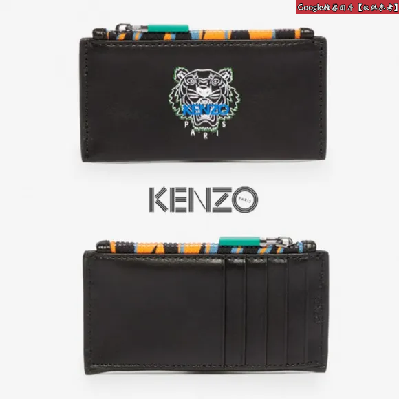 凯卓/Kenzo 黑色 卡夹 小老虎拉链皮革卡夹 F955PM316L48.99.TU