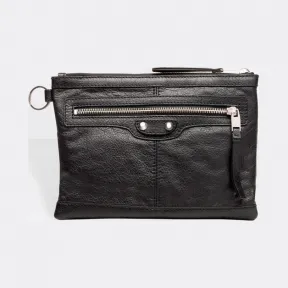 巴黎世家/Balenciaga Clip小号 - 黑色 | 男士Clip手袋 273021-D9H04-1000