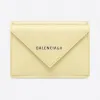 巴黎世家/Balenciaga 女士 Papier 黄色迷你钱包 391446DLQ0N7408