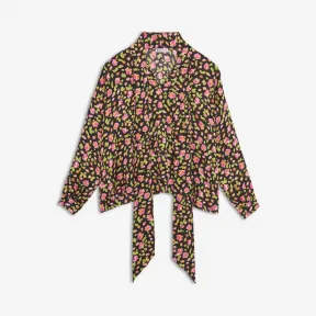 巴黎世家/Balenciaga BLACK/PINK 玫瑰短上衣 38855346pt