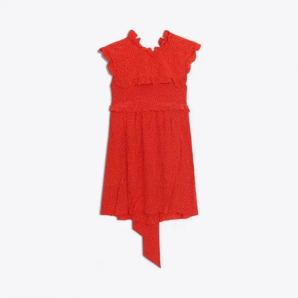 巴黎世家/Balenciaga 胸饰娃娃裙 - RED / NAVY | 女士连衣裙 492100-TXA54-6262