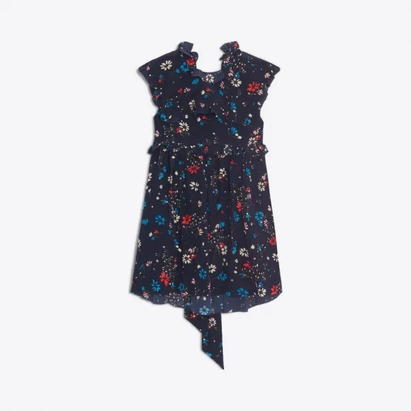 巴黎世家/Balenciaga 胸饰娃娃裙 - 海军蓝色 | 女士连衣裙 492100-TXA87-8065