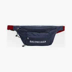 巴黎世家/Balenciaga 海军蓝色/ 红色 轮式腰包 45442401eh