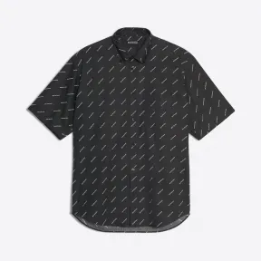 巴黎世家/Balenciaga 男士 满印标识合身短袖衬衫 534332TBL961070