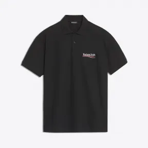 巴黎世家/Balenciaga ‎男士‎ ‎白色/黑色 ‎ ‎Balenciaga品牌标识Polo衫 ‎ | Balenciaga 534499-TWK46-1070