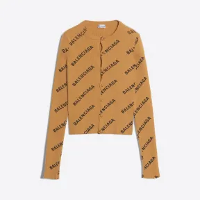 巴黎世家/Balenciaga ‎女士‎ ‎SAHARA/BLACK ‎ ‎通身商标标识开衫 ‎ | Balenciaga 555318-T6140-6885